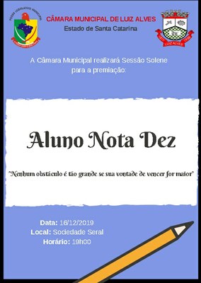 Aluno Nota Dez 2019